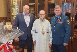 Шелест и Корбут поздравили омского митрополита на покое Владимира с предстоящей Пасхой