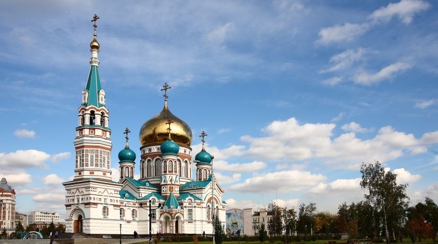 Успенский собор Омск зима