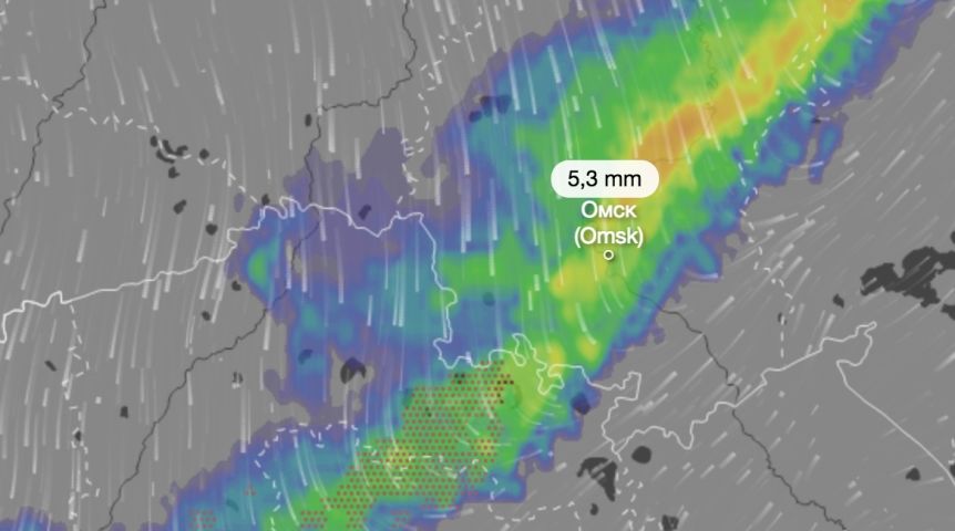 Карта дождя омск