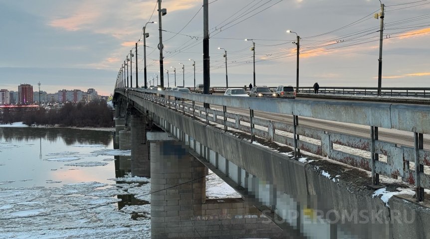 Ремонт моста у Телецентра в Омске