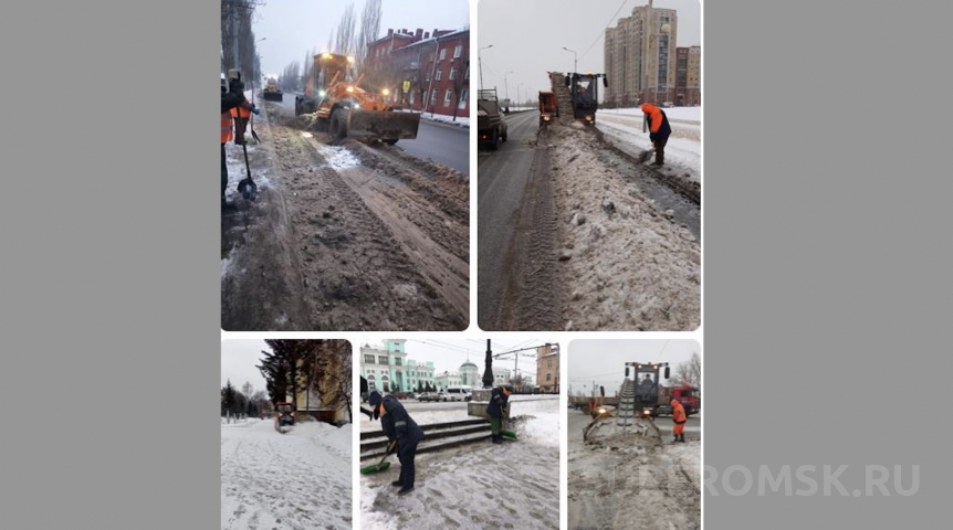 УДХБ выводит на уборку омских дорог дополнительных рабочих и звенья дорожной техники