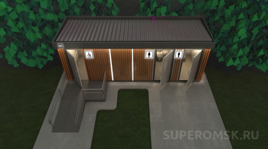 В Городском саду установят туалет после жалоб омичей