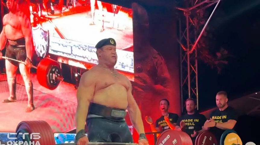 У омского силача Шивлякова пошла кровь из носа на турнире в Германии