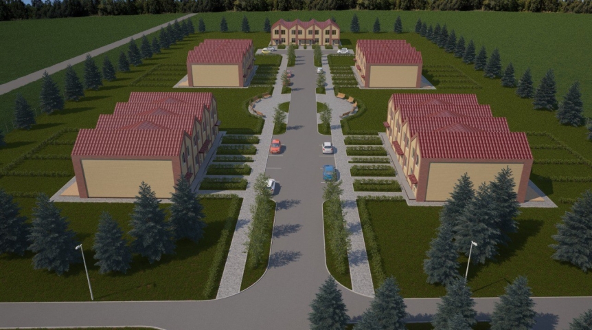 Под Омском возводят социальную деревню с двухэтажными корпусами