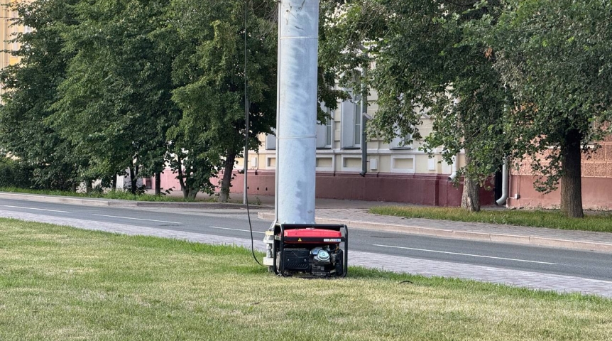 В Омске вышку сотовой связи запитали от электрогенератора