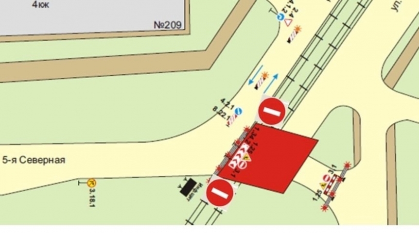 В Омске временно перекроют часть улицы Челюскинцев