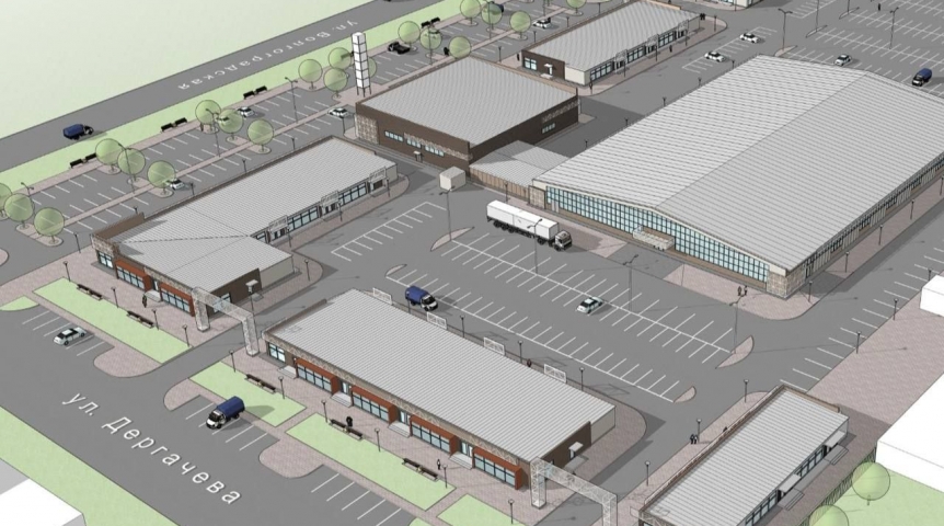 На Левобережье Омска строят новый торговый комплекс