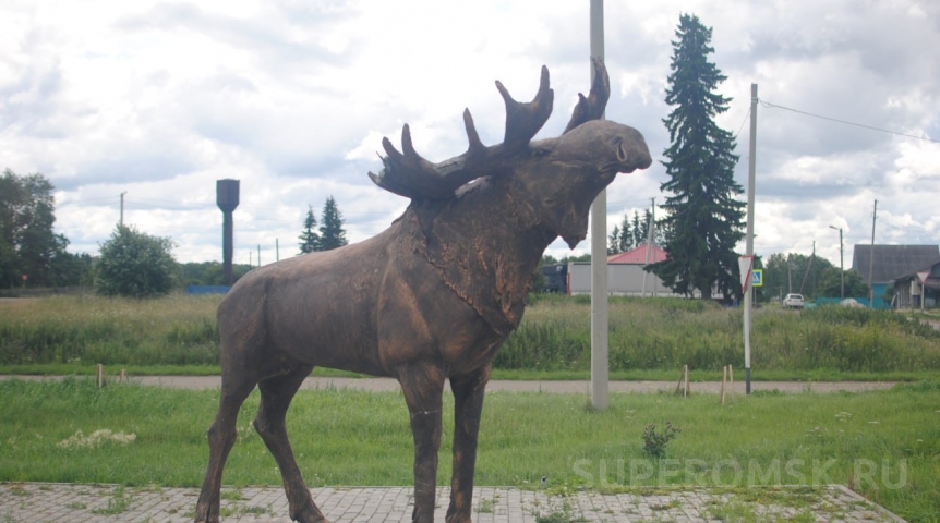 Юные лоси вышли к людям в Омской области