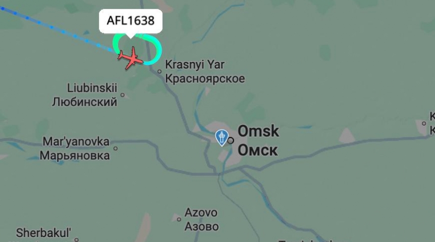 Опоздавшему самолету из Москвы пришлось кружить над Омской областью