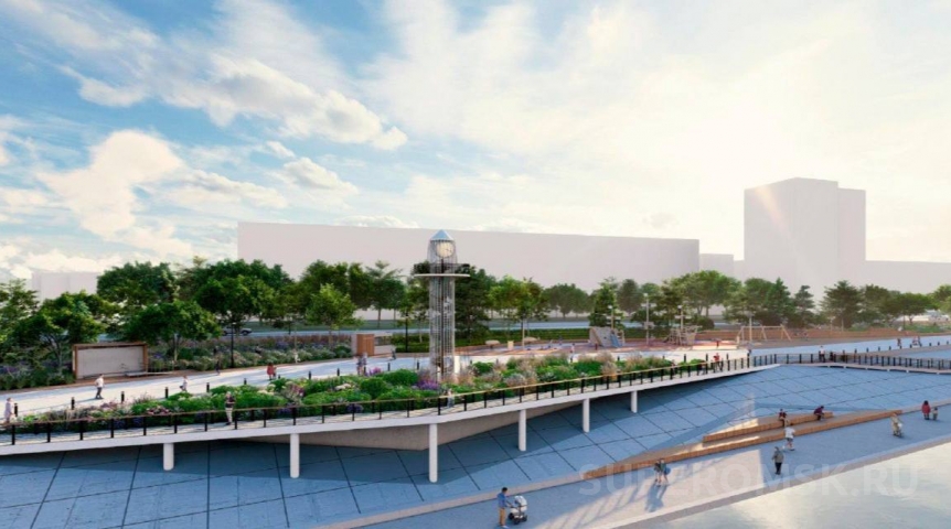 Губернатор Хоценко показал эскизы обновленной набережной в Омске