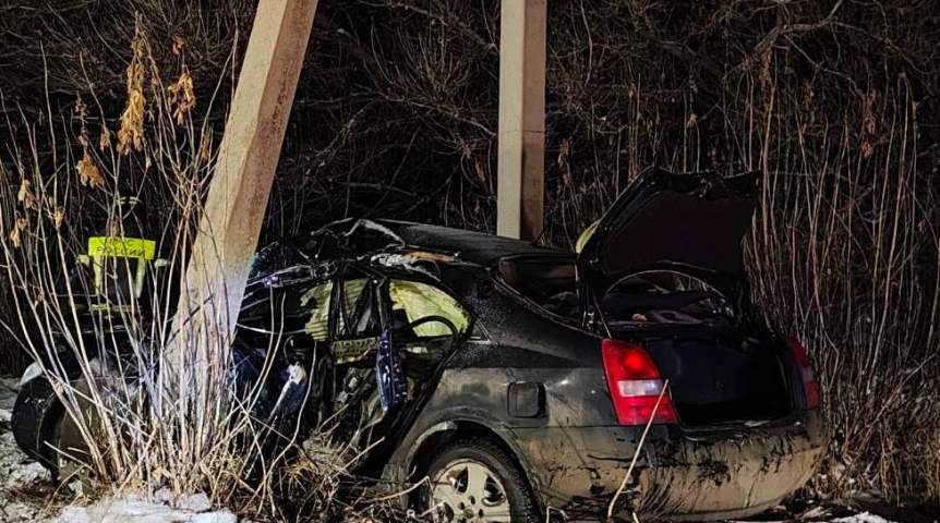 Под Омском погиб водитель «застрявшего» между опорами ЛЭП автомобиля