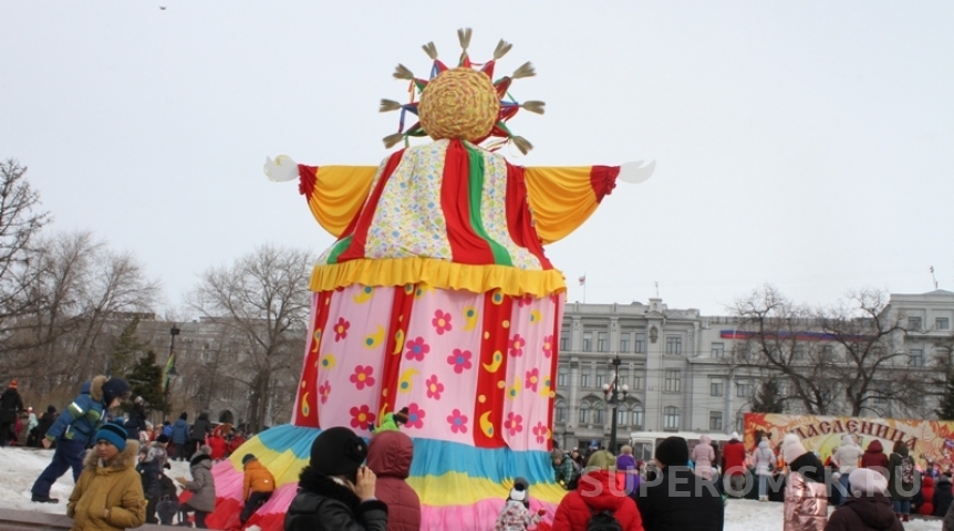 В Омске на «Зеленом острове» установят 15-метровое чучело Масленицы