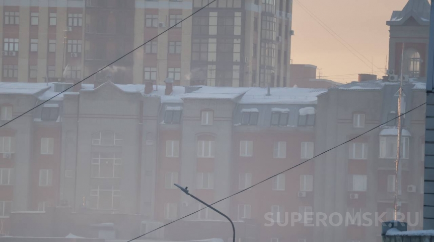 Омск накрыл густой смог