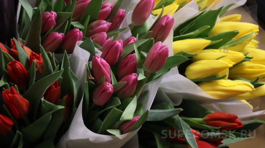 200 рублей за штуку не предел? в Омске начали накручивать цены на тюльпаны