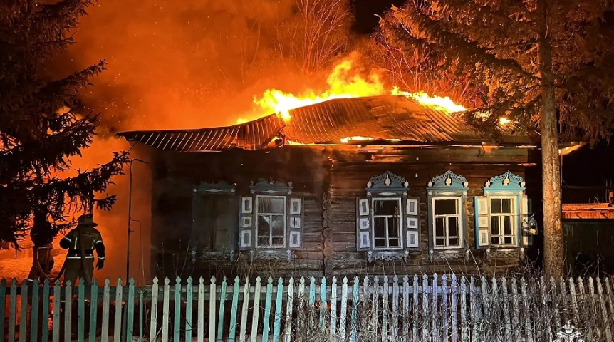 В жутком ночном пожаре под Омском погибли два человека