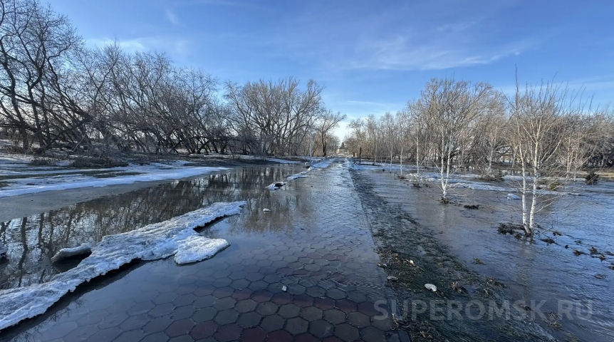 Омский парк «Птичью гавань» начало затапливать