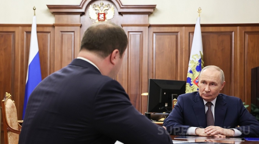 Виталий Хоценко рассказал Владимиру Путину об инвестпроектах Омской области