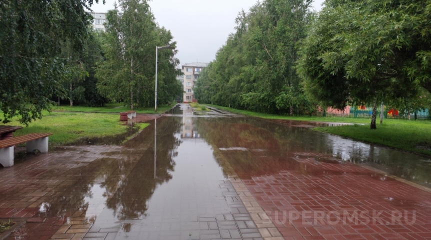 В Омске и области зарядят мощные затяжные дожди