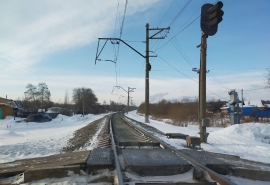 Поезд удачно сбил прохожего под Омском