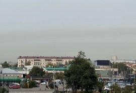 Омск утонул в плотной дымке из-за полного штиля
