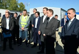 Федеральный чиновник вместе с омским губернатором оценили строительство Красногорского гидроузла
