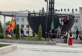 В Омске замечена репетиция открытия обновленного шара «Держава»