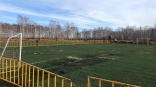 В омском мобилизационном лагере появилось футбольное поле