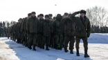 В феврале из Омской области в зону СВО проводили очередную группу мобилизованных