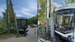 В Омске таран столба троллейбусом объяснили проблемами водителя