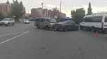 На участке в Омске с загадочной разметкой столкнулись машины