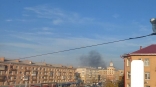 В Центральном округе Омска разгорелся большой пожар