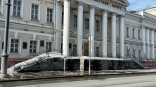 Омские казаки призывают очистить вход в здание старого кадетского корпуса