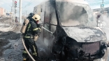 В Омске на ходу загорелась пассажирская маршрутка