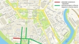В Омске добавят перекрытых улиц ко Дню Победы
