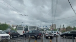 В Омске 8 мая скопились гигантские пробки и ДТП
