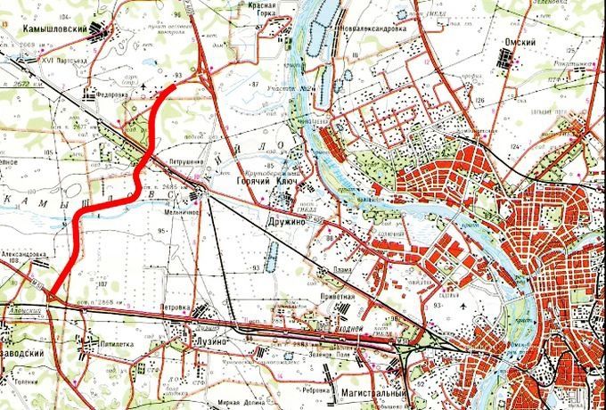 Карта северного обхода в омске