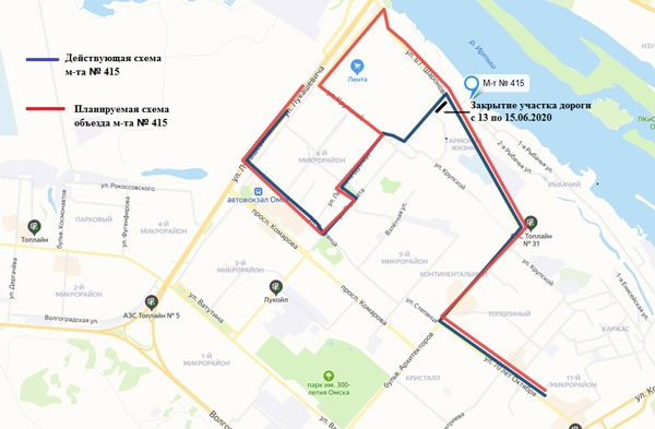 Схема движения общественного транспорта в омске 9 мая