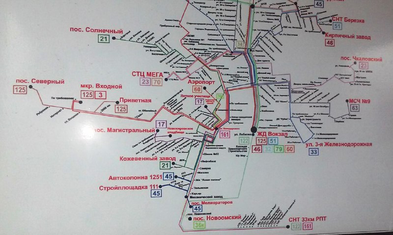 Маршруты автобусов в омске на карте
