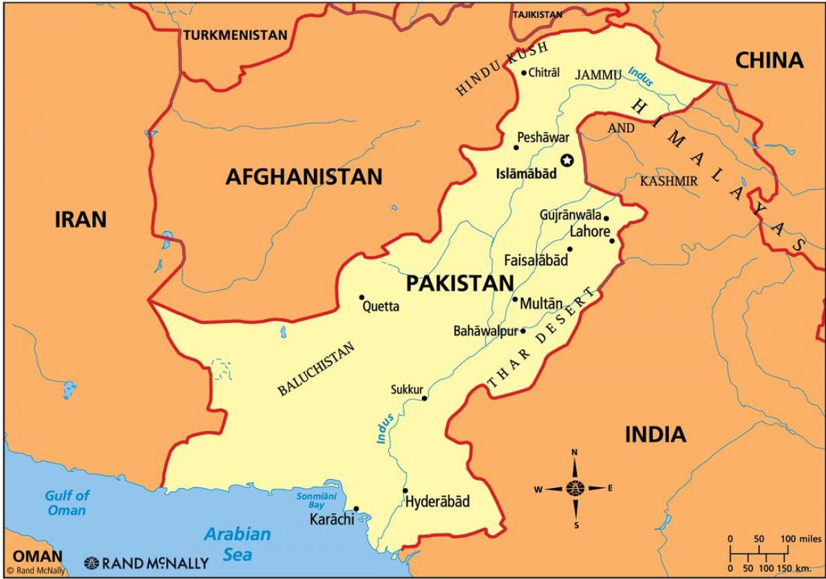 Географическая карта пакистана на русском языке