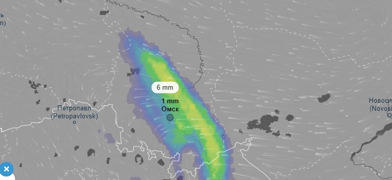 Карта осадков омск в реальном времени