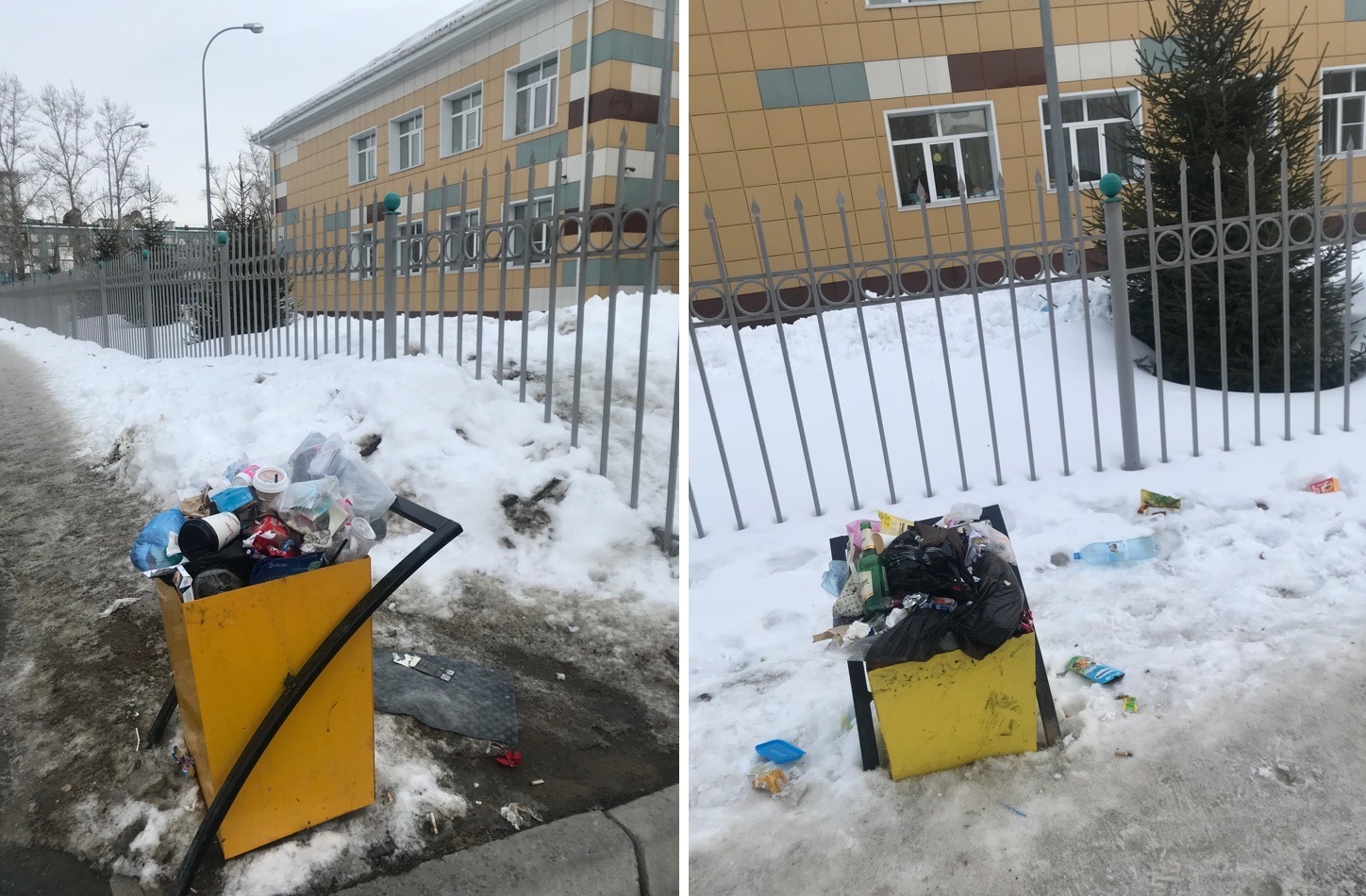 Омичи завалили урны в центре города мусором из дома — СуперОмск