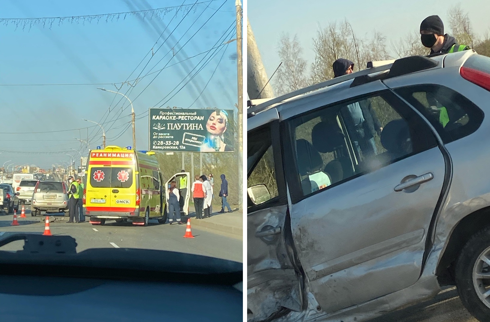 На Ленинградском мосту в Омске женщина за рулем выехала на встречку и  влетела в иномарку – ГИБДД — СуперОмск