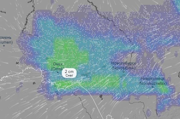 Карта дождя омск