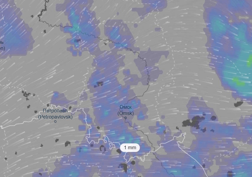 Карта осадков омская область сейчас онлайн в реальном