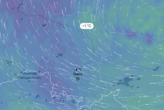 Карта ветра омск
