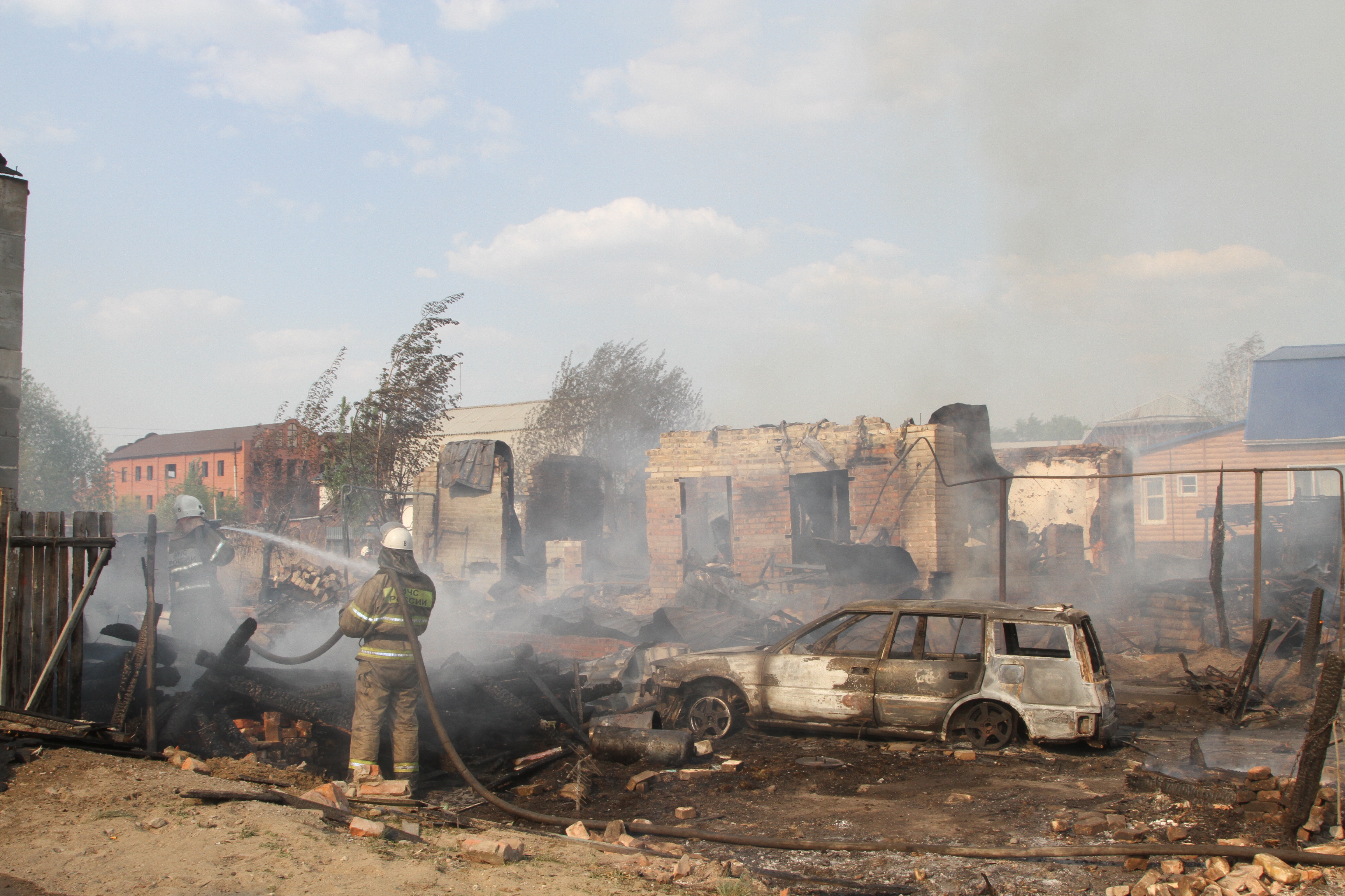 Пожар в Омской области Называевский район