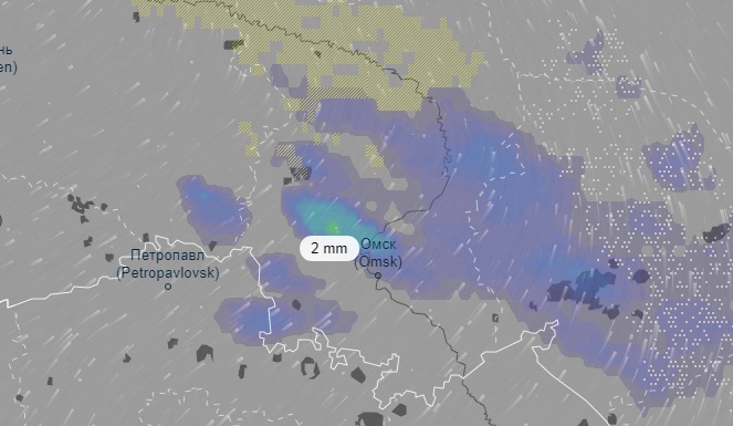 Карта осадков омская область