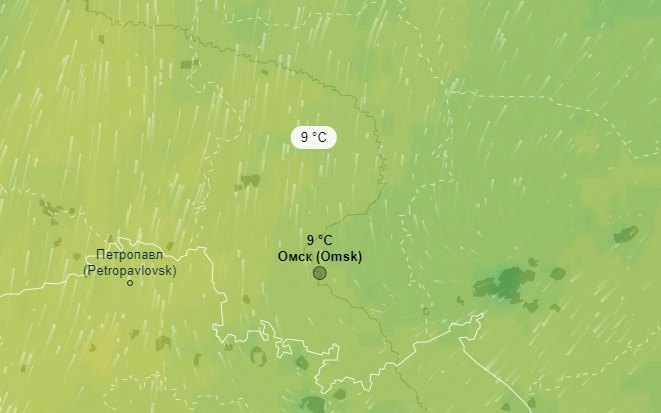 Карта осадков омск и омская область