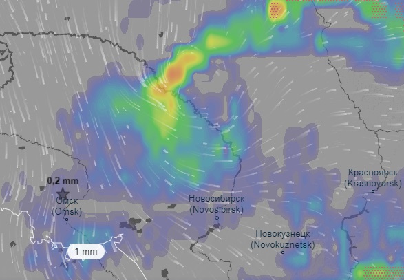 Карта дождя онлайн омск