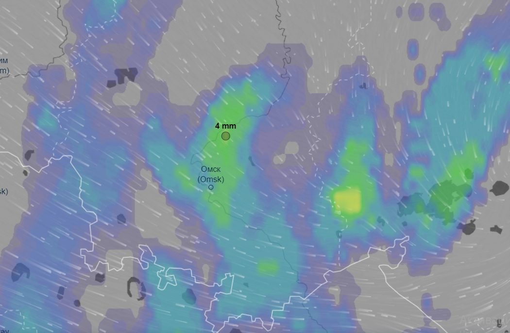 Карта дождя омск